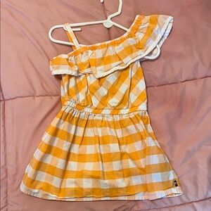 Nautica Kids Yellow and White Gingham Dress
